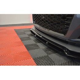 Накладка сплиттер на передний бампер на Audi S5 B9